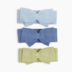 NWT Tiny Kind 3 Pack Waffle Headbands; Multi-Blue